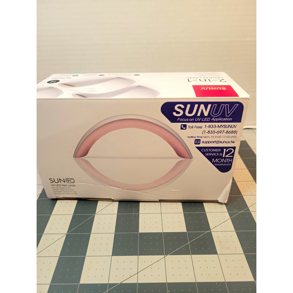 SUNUV SUN9C UV/LED Nail Lamp 24W 18 LEDs Timer Memory White w/Adapter